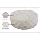 Meridian Addison Cream Velvet Ottoman/Bench IMAGE 4