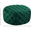 Meridian Addison Green Velvet Ottoman/Bench IMAGE 3