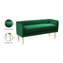 Meridian Audrey Green Velvet Bench IMAGE 6