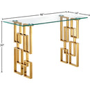 Meridian Pierre Gold Console Table IMAGE 3