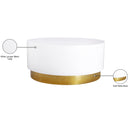 Meridian Deco White/Gold Coffee Table IMAGE 4