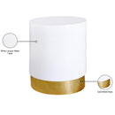 Meridian Deco White/Gold End Table IMAGE 4