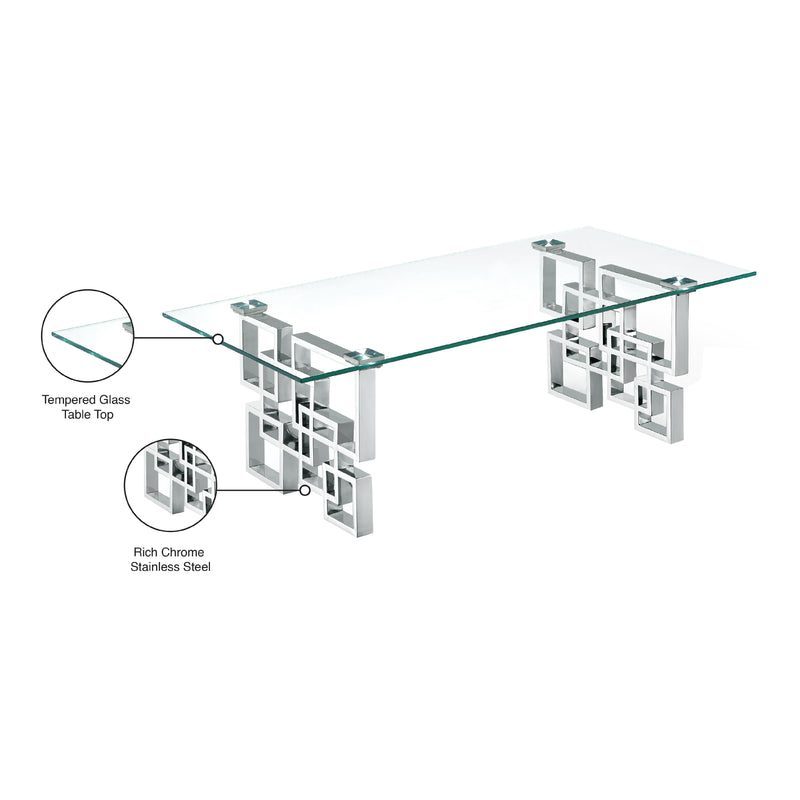 Meridian Alexis Chrome Coffee Table IMAGE 4