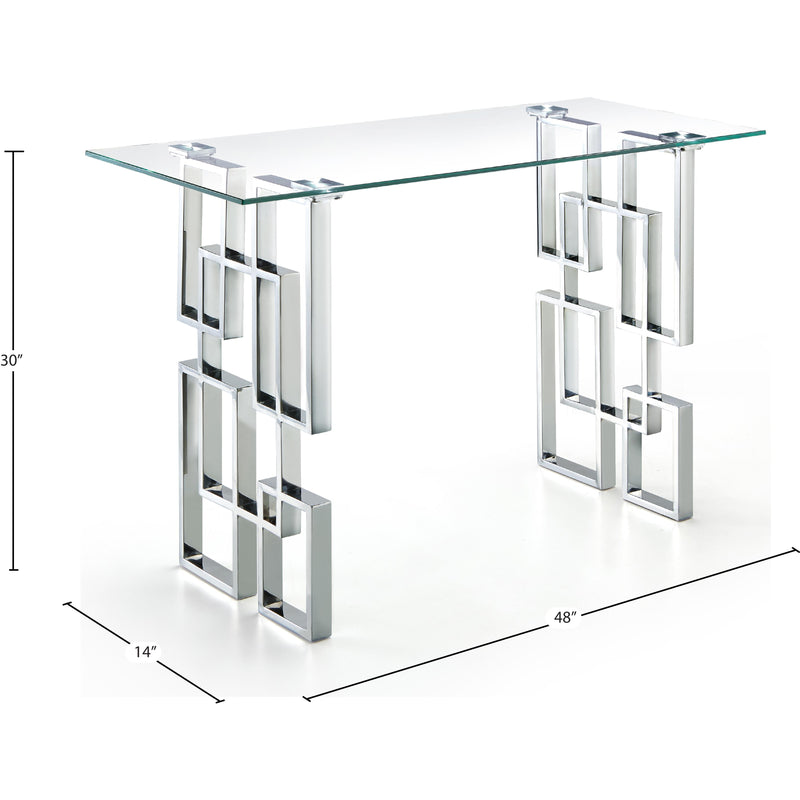 Meridian Alexis Chrome Console Table IMAGE 3