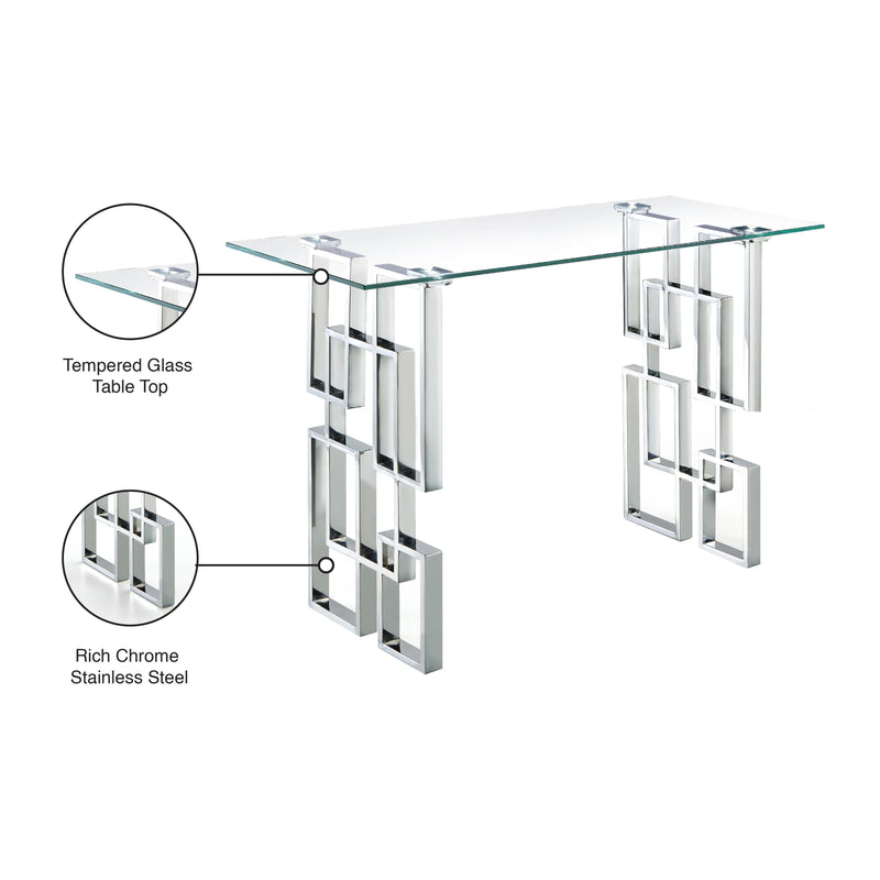 Meridian Alexis Chrome Console Table IMAGE 4