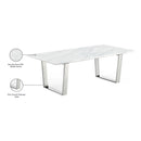 Meridian Carlton Chrome Coffee Table IMAGE 4