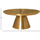 Meridian Martini Brushed Gold Coffee Table IMAGE 4