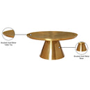 Meridian Martini Brushed Gold Coffee Table IMAGE 5