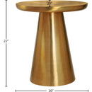 Meridian Martini Brushed Gold End Table IMAGE 4
