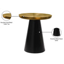 Meridian Martini Brushed Gold/Matte Black End Table IMAGE 5