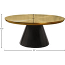 Meridian Martini Brushed Gold/Matte Black Coffee Table IMAGE 4