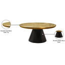 Meridian Martini Brushed Gold/Matte Black Coffee Table IMAGE 5