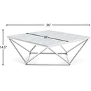 Meridian Skyler Chrome Coffee Table IMAGE 4