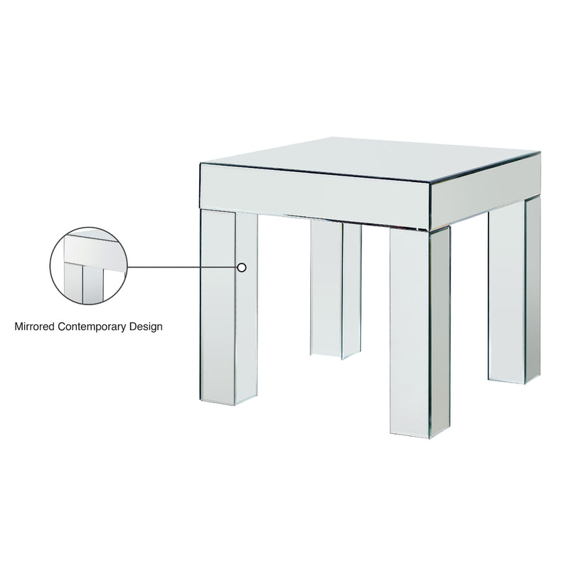 Meridian Lainy Mirrored End Table IMAGE 4