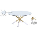 Meridian Mercury Acrylic/Gold Coffee Table IMAGE 5