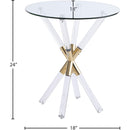 Meridian Mercury Acrylic/Gold End Table IMAGE 4
