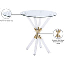 Meridian Mercury Acrylic/Gold End Table IMAGE 5
