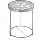 Meridian Butterfly Silver End Table IMAGE 7