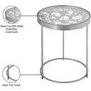 Meridian Butterfly Silver End Table IMAGE 8