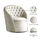 Meridian Alessio Cream Velvet Accent Chair IMAGE 7