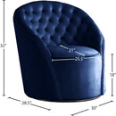 Meridian Alessio Navy Velvet Accent Chair IMAGE 6