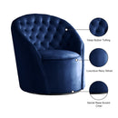 Meridian Alessio Navy Velvet Accent Chair IMAGE 7