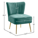 Meridian Tess Mint Velvet Accent Chair IMAGE 5