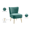 Meridian Tess Mint Velvet Accent Chair IMAGE 6