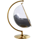 Meridian Luna Grey Fabric Acrylic Swing Bubble Accent Chair (2 Boxes) IMAGE 5