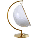 Meridian Luna White Fabric Acrylic Swing Bubble Accent Chair (2 Boxes) IMAGE 5