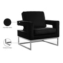 Meridian Noah Black Velvet Accent Chair IMAGE 8