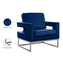 Meridian Noah Navy Velvet Accent Chair IMAGE 8
