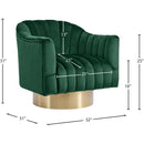 Meridian Farrah Green Velvet Accent Chair IMAGE 5