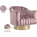 Meridian Farrah Pink Velvet Accent Chair IMAGE 6