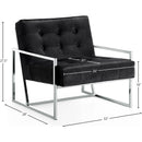 Meridian Alexis Black Velvet Accent Chair IMAGE 6