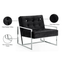 Meridian Alexis Black Velvet Accent Chair IMAGE 7