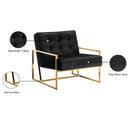 Meridian Pierre Black Velvet Accent Chair IMAGE 7