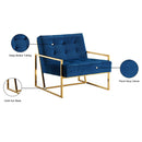 Meridian Pierre Navy Velvet Accent Chair IMAGE 7