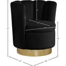 Meridian Lily Black Velvet Accent Chair IMAGE 7