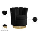 Meridian Lily Black Velvet Accent Chair IMAGE 8