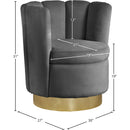 Meridian Lily Grey Velvet Accent Chair IMAGE 7