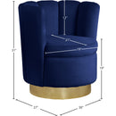 Meridian Lily Navy Velvet Accent Chair IMAGE 7