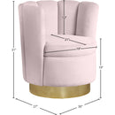 Meridian Lily Pink Velvet Accent Chair IMAGE 7