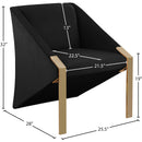 Meridian Rivet Black Velvet Accent Chair IMAGE 5