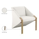 Meridian Rivet Cream Velvet Accent Chair IMAGE 6