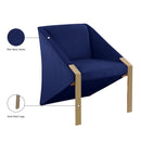 Meridian Rivet Navy Velvet Accent Chair IMAGE 6