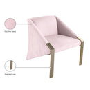 Meridian Rivet Pink Velvet Accent Chair IMAGE 6
