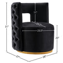 Meridian Theo Black Velvet Accent Chair IMAGE 5