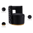 Meridian Theo Black Velvet Accent Chair IMAGE 6