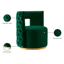 Meridian Theo Green Velvet Accent Chair IMAGE 6